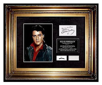 ELVIS PRESLEY Hair Lock CHARITY Signed COA Letter Memorabilia Relic ART Music • $399