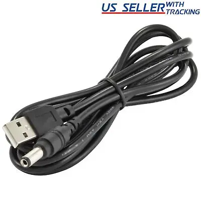 USB Male To 5.5mm X 2.1mm Barrel 5V DC Power Cable 20 AWG Copper 150cm / 5ft • $5.99