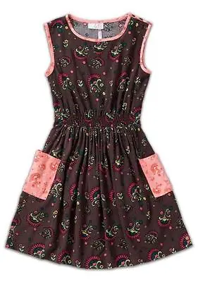 Matilda Jane ISLA Dress 8 Brown Floral Girl's Friends Forever 435 NWT • $12