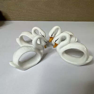 Vintage Swan Napkin Rings Made In Japan Set Of 4 • $11.70