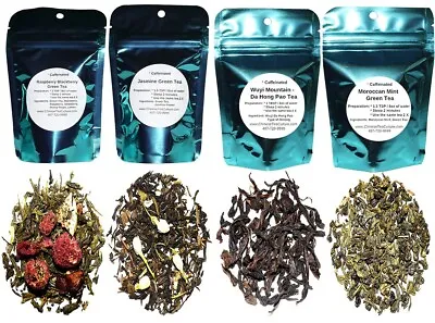 Tea Sampler 4 Green Teas Caffeinated Loose Leaf Tea • $16.99