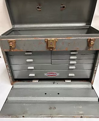 Vintage Metal Craftsman 7 Drawer Machinist Toolbox Tool Box Chest (A30) • $124.95