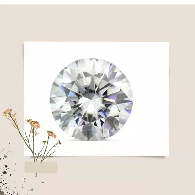 White With Little Light Gray 0.50ct-4ct Round Brilliant Loose Diamond For Gift • $39.99