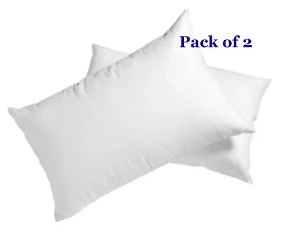 2 Pack Luxury Ultra Loft Jumbo Super Bounce Back Pillows Set Of 2 • £9.46