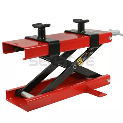 1100LB Motorcycle Center Scissor Lift Jack Hoist Stand Bikes ATVs Scooter Crank  • $52.58