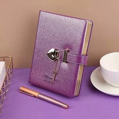 $73.34 • Buy Leather Journal Heart Lock Notebook With Key Girls Birthday Christmas Xmas Gifts