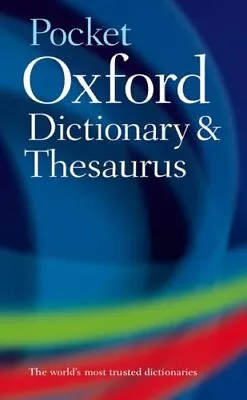 £7.50 • Buy Pocket Oxford Dictionary & Thesaurus Hardback Book The Cheap Fast Free Post