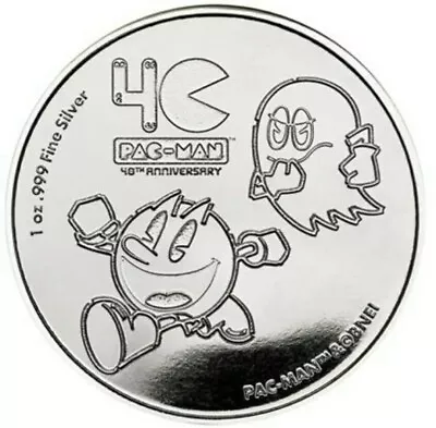 2020 $2 Niue 40TH ANNIVERSARY OF PAC MAN 1 Oz Silver Proof Coin. • $273.38