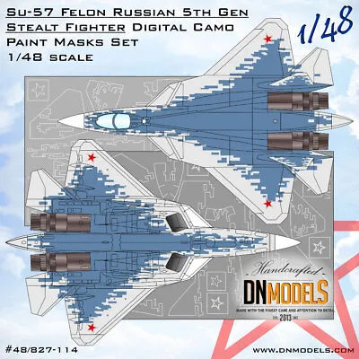 1/48 Su-57 Felon 5th Gen Stealth Fighter Digital Camo Masking For Zvezda • $51.95