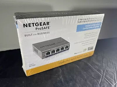 NetGear  ProSafe Plus (GS105E-200NAS) 5-Ports External Ethernet Switch • $19.99