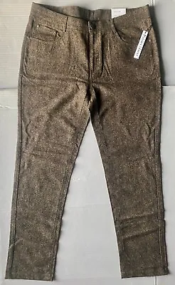 Nwt Paisley &gray Mens Sz 36x32 Slim Fit Trousers Brown Wool Blend Dress Pants  • $19.99