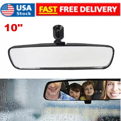 10  Universal Panoramic Car Interior Rear View Mirror Stick-On Anti-Glare Glass • $30.39