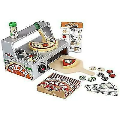 Melissa & Doug 9465 Top & Bake Pizza Counter - Wooden Play Food • $34.99