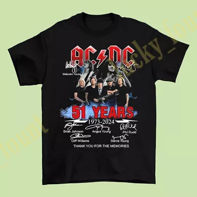 AC/DC Band Tour 51 Year 1973-2024 Thank You Memories Signatures Shirt • $20.99