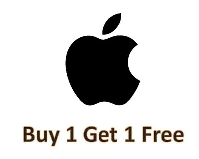 ~*~ APPLE Logo Vinyl Decal Wall Buy 1 Get 1 Free Ipad Mac Macbook Iphone • $1.75