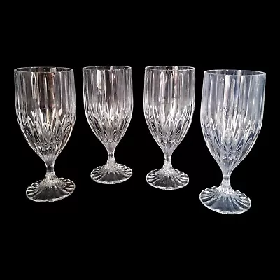 4 Vintage Mikasa Park Lane Crystal Iced Tea Glasses 7 1/4  • $60
