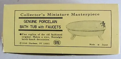 VTG SHACKMAN DOLLHOUSE MINIATURE GENUINE PORCELAIN BATH TUB W/FAUCETS~ORIG BOX • $9.99