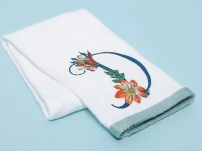 1 MONOGRAM PRINTED KITCHEN TOWEL (17 X28 )100% Cotton FLOWERS & LETTER DFinola • $7.99