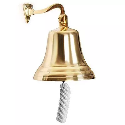 Vintage Brass Wall-Mounted Nautical Ship's Bell Last Order Bell - 7 Inch • £34.99