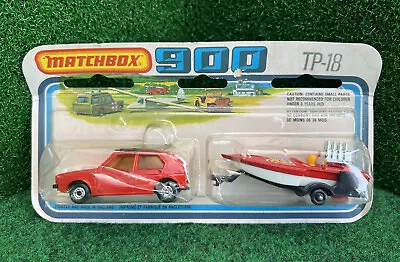 Lesney Matchbox 900 TP-18 1978 Two Pack VW Golf & Boat With Trailer • $59.99