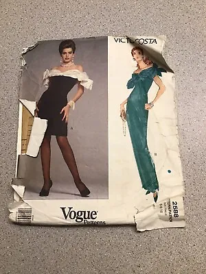 Vogue Pattern 2588 Victor Costa Petite Dress Size 6-8-10 Uncut • $18.95