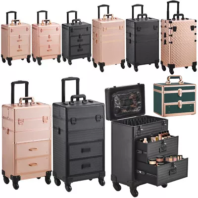 Professional Makeup Case Cosmetic Trolley Hairdressing Nail Vanity Storage Box • £79.95