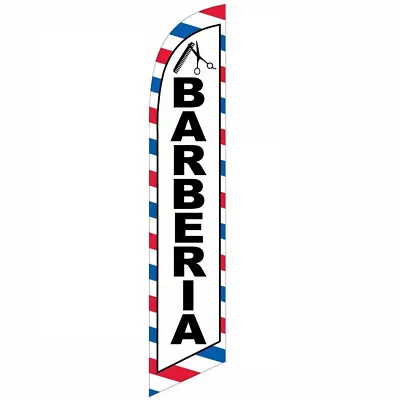 Barberia Spanish Barber Shop Advertising Replacement Feather Banner Swooper Flag • $19.99