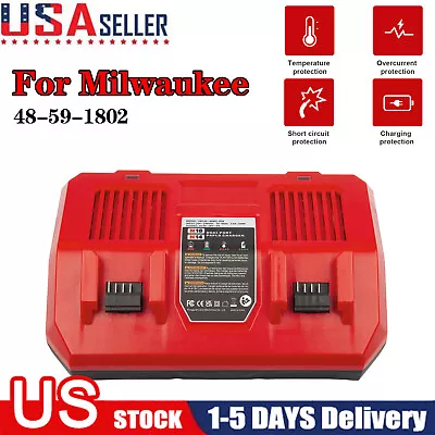 New For Milwaukee For M12 For M18 18v Battery Charger 48-59-1812 Lithium 12v Usa • $38.99