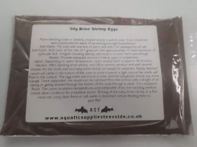 Hatching Brine Shrimp Eggs 95% HATCH RATE PREMIUM GRADE • £7.20