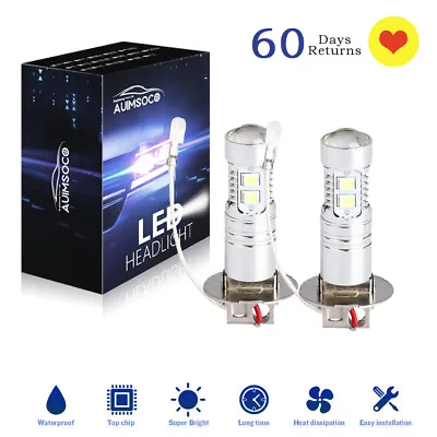 For Polaris Slingshot SL 2015-2019 H3 LED Headlight Fog Beam 6000K White Bulbs • $18.99
