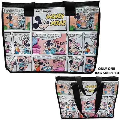 Disney Store Mickey & Minnie Mouse Tote Bag Cartoon Comic Strip Shoulder Shopper • £26.99