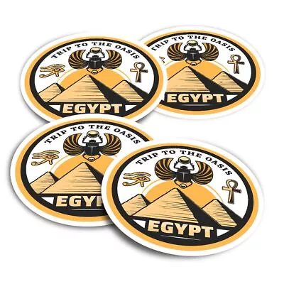 4x Vinyl Stickers Egypt Pyramid Trip Oasis #59577 • £3.99