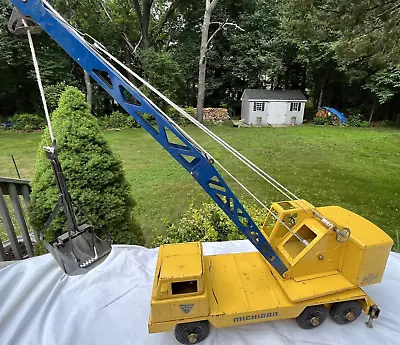 Old Vintage Nylint Michigan Shovel Crane T-24 Clark Equipment Excavator 1960's? • $109.99