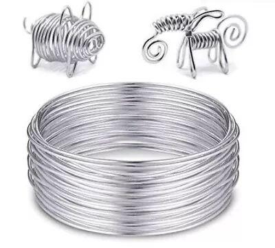 Aluminium Modelling Craft Jewellery Florist Wire Bendy 0.56mm To 4.55mm Bend UK • £0.99