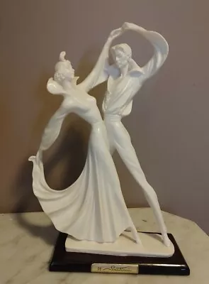 A Santini Art Sculpture Dancing Couple 10   Italy Tag- Charles Serouja & Son- • $68.50