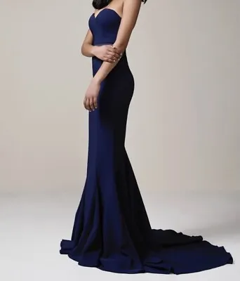 Elle Zeitoune Arianna Navy Dress Gown Size 8 RRP 420. • $250