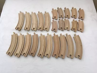 Wooden Train Track 25 Curves For Brio / Thomas / Ikea Train Sets. Two Sizes. • £7