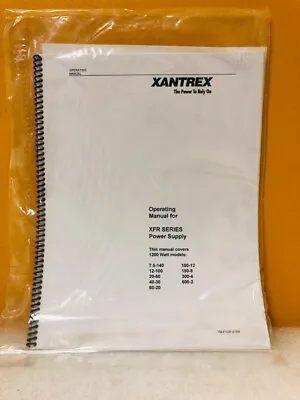 Xantrex XFR Series Power Supply Operating Manual • $39.99