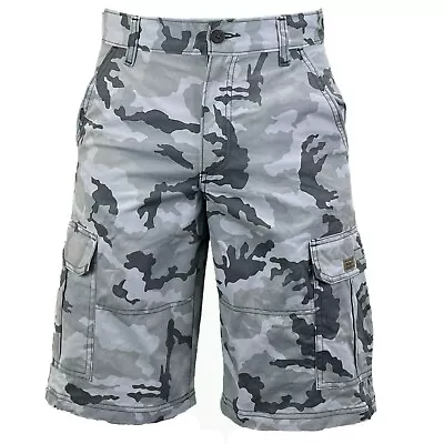 Mens Urban Camo Cargo Combat Multipocket Cotton Shorts • £12.95