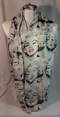 Marilyn Monroe Infinity Loop Fashion Scarf Sheer Polyester • $11.08