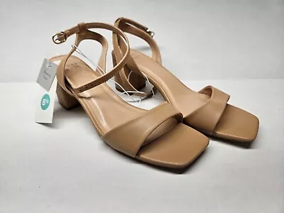 A New Day Women's Memory Foam Sanora Heels Sandals Size 8.5 Tan • $17.49