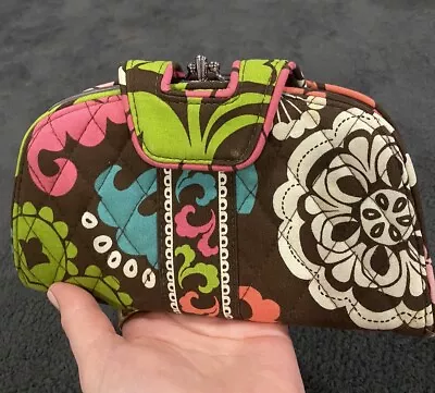 Vera Bradley RARE Lola Kiss N Snap Wallet Clutch Floral Print Organizer • $12