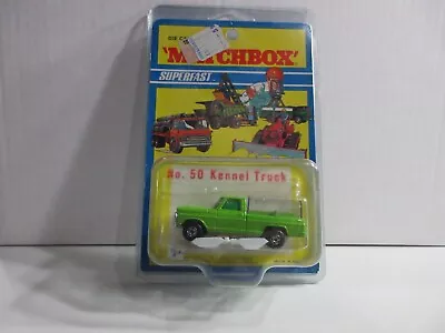 Matchbox Superfast 50 Ford Kennel Truck Light Green Rare Blister  • $142.66