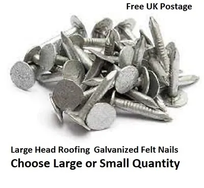 Felt Nails Clouts Shed Hutch Play House Garden Roof Large Head 20mm CHOOSE QTY • £0.99