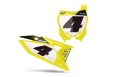 New Dirtx Ind. Suzuki Of Troy Number Plate Graphics Kit Rm Rmz 65 85 125 250 450 • $79.95