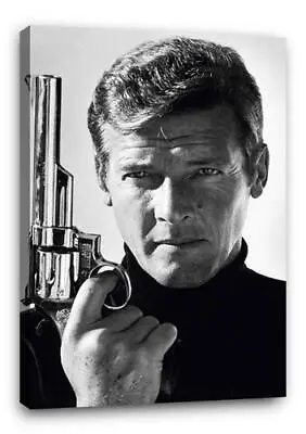 JAMES BOND 007 ROGER MOORE BB1 CANVAS Wall Art Poster Photo Print 30x20 CANVAS • £29.97