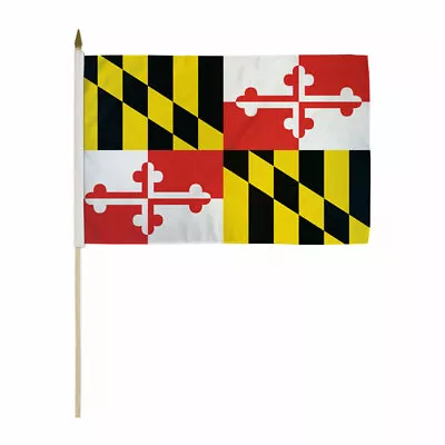 1 Dozen Maryland Flags 12x18in Stick Flag State Of Maryland Flag MD Pride • $26.95