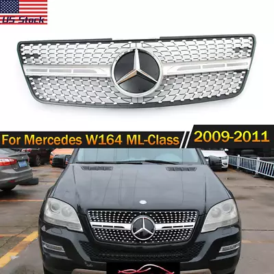 Chrome AMG Grille W/Emblem For Mercedes Benz 2009-2011 W164 ML-CLASS ML320 ML350 • $91.79