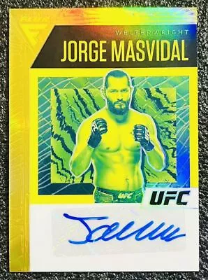 2021 Panini Chronicles UFC Flux Autographed Gold Prizm /10 Jorge Masvidal SSP • $1