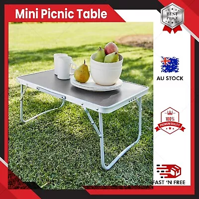 Mini Folding Camping Table Aluminium Portable Picnic Outdoor Foldable BBQ Desk • $19.25